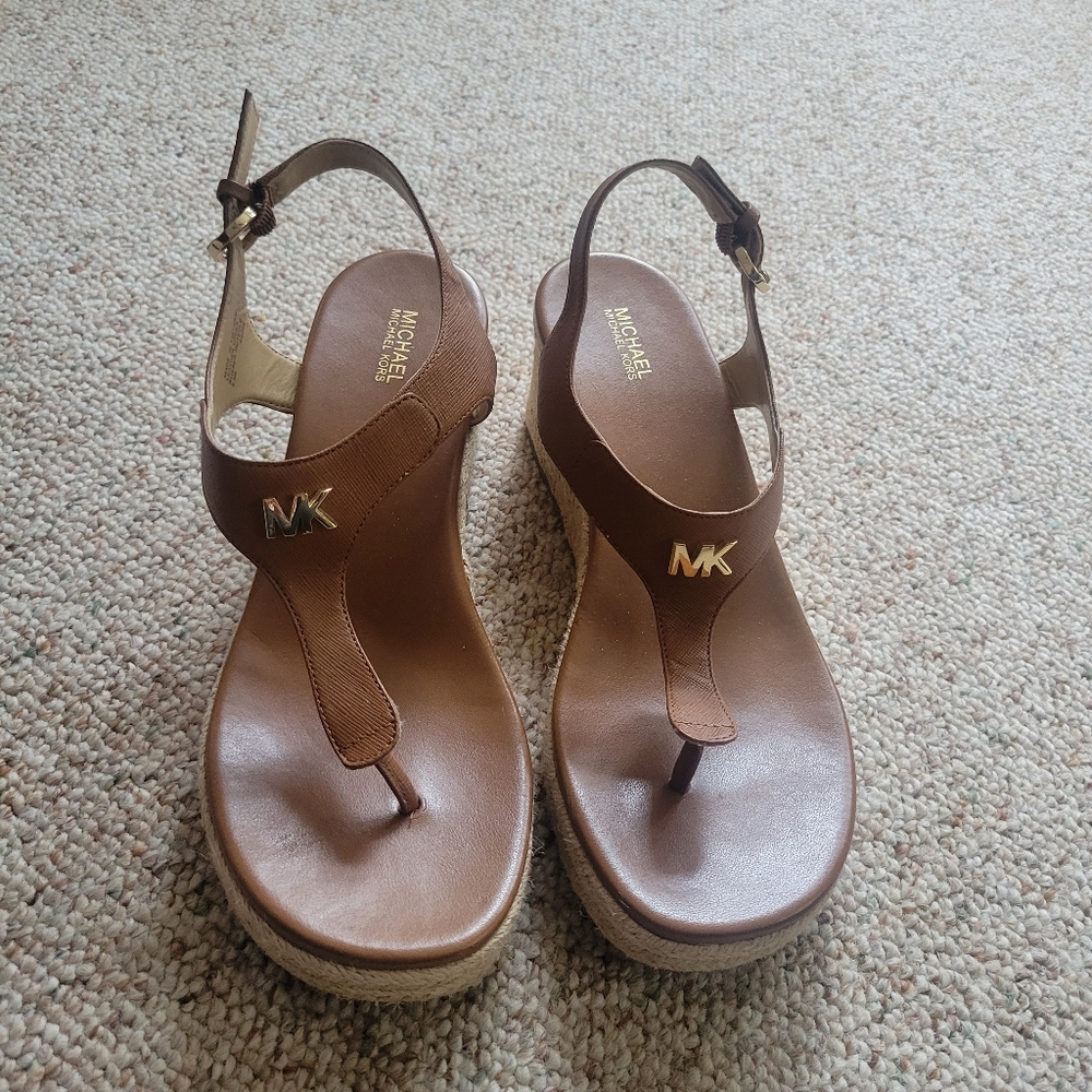 Michael Kors Cognac Thong Espadrilles